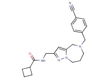 N-{[5-(4-cyanobenzyl)-5,6,7,8-tetrahydro-4H-pyrazolo[1,5-a][1,4]diazepin-2-yl]methyl}cyclobutanecarboxamide
