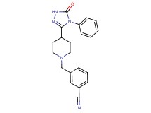 3-{[4-(5-oxo-4-phenyl-4,5-dihydro-1H-1,2,4-triazol-3-yl)piperidin-1-yl]methyl}benzonitrile