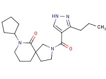 7-cyclopentyl-2-[(3-propyl-1H-pyrazol-4-yl)carbonyl]-2,7-diazaspiro[4.5]decan-6-one