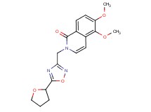 5,6-dimethoxy-2-{[5-(tetrahydrofuran-2-yl)-1,2,4-oxadiazol-3-yl]methyl}isoquinolin-1(2H)-one