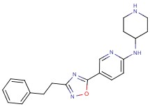 5-[3-(2-phenylethyl)-1,2,4-oxadiazol-5-yl]-N-piperidin-4-ylpyridin-2-amine