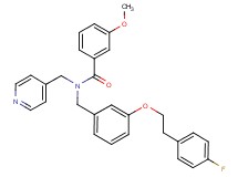 N-{3-[2-(4-fluorophenyl)ethoxy]benzyl}-3-methoxy-N-(4-pyridinylmethyl)benzamide