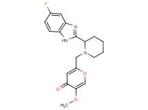 2-{[2-(5-fluoro-1H-benzimidazol-2-yl)-1-piperidinyl]methyl}-5-methoxy-4H-pyran-4-one