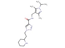 N-[(1-isopropyl-3,5-dimethyl-1H-pyrazol-4-yl)methyl]-1-(2-piperidin-2-ylethyl)-1H-1,2,3-triazole-4-carboxamide