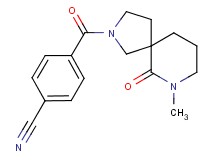 4-[(7-methyl-6-oxo-2,7-diazaspiro[4.5]dec-2-yl)carbonyl]benzonitrile