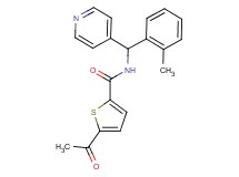 5-acetyl-N-[(2-methylphenyl)(pyridin-4-yl)methyl]thiophene-2-carboxamide