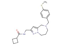N-({5-[4-(methylthio)benzyl]-5,6,7,8-tetrahydro-4H-pyrazolo[1,5-a][1,4]diazepin-2-yl}methyl)cyclobutanecarboxamide