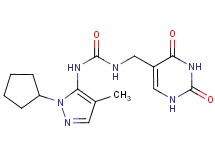 N-(1-cyclopentyl-4-methyl-1H-pyrazol-5-yl)-N'-[(2,4-dioxo-1,2,3,4-tetrahydropyrimidin-5-yl)methyl]urea