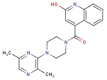 4-{[4-(3,6-dimethyl-2-pyrazinyl)-1-piperazinyl]carbonyl}-2-quinolinol