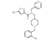 5-methyl-N-{[1-(2-methylbenzyl)-4-piperidinyl]methyl}-N-(3-pyridinylmethyl)-3-isoxazolecarboxamide