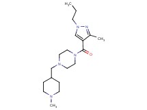 1-[(1-methyl-4-piperidinyl)methyl]-4-[(3-methyl-1-propyl-1H-pyrazol-4-yl)carbonyl]piperazine