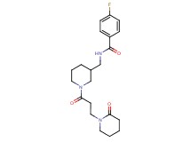 4-fluoro-N-({1-[3-(2-oxo-1-piperidinyl)propanoyl]-3-piperidinyl}methyl)benzamide