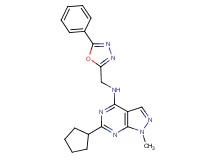 6-cyclopentyl-1-methyl-N-[(5-phenyl-1,3,4-oxadiazol-2-yl)methyl]-1H-pyrazolo[3,4-d]pyrimidin-4-amine