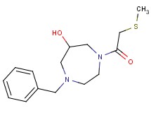 1-benzyl-4-[(methylthio)acetyl]-1,4-diazepan-6-ol