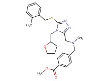 methyl 4-[(methyl{[5-[(2-methylbenzyl)thio]-4-(tetrahydro-2-furanylmethyl)-4H-1,2,4-triazol-3-yl]methyl}amino)methyl]benzoate