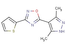 5-(3,5-dimethyl-1H-pyrazol-4-yl)-3-(2-thienyl)-1,2,4-oxadiazole