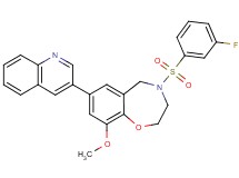 4-[(3-fluorophenyl)sulfonyl]-9-methoxy-7-(3-quinolinyl)-2,3,4,5-tetrahydro-1,4-benzoxazepine