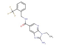 2-amino-3-ethyl-N-[2-(trifluoromethyl)benzyl]-3H-imidazo[4,5-b]pyridine-6-carboxamide
