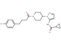 N-(1-{1-[4-(4-chlorophenyl)butanoyl]-4-piperidinyl}-1H-pyrazol-5-yl)cyclopropanecarboxamide