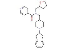 N-{[1-(2,3-dihydro-1H-inden-2-yl)-4-piperidinyl]methyl}-N-(tetrahydro-2-furanylmethyl)isonicotinamide