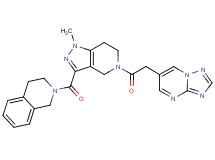 2-{[1-methyl-5-([1,2,4]triazolo[1,5-a]pyrimidin-6-ylacetyl)-4,5,6,7-tetrahydro-1H-pyrazolo[4,3-c]pyridin-3-yl]carbonyl}-1,2,3,4-tetrahydroisoquinoline