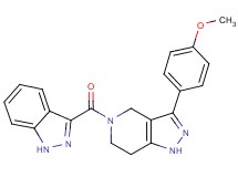 5-(1H-indazol-3-ylcarbonyl)-3-(4-methoxyphenyl)-4,5,6,7-tetrahydro-1H-pyrazolo[4,3-c]pyridine