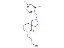 2-(2-chloro-4-fluorobenzyl)-7-(2-methoxyethyl)-2,7-diazaspiro[4.5]decan-6-one