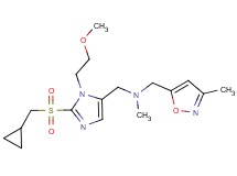 1-[2-[(cyclopropylmethyl)sulfonyl]-1-(2-methoxyethyl)-1H-imidazol-5-yl]-N-methyl-N-[(3-methyl-5-isoxazolyl)methyl]methanamine