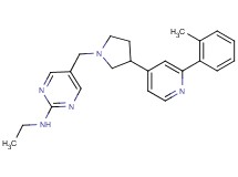 N-ethyl-5-({3-[2-(2-methylphenyl)pyridin-4-yl]pyrrolidin-1-yl}methyl)pyrimidin-2-amine
