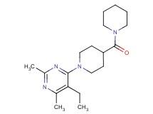 5-ethyl-2,4-dimethyl-6-[4-(1-piperidinylcarbonyl)-1-piperidinyl]pyrimidine