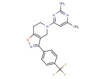 4-methyl-6-[3-[4-(trifluoromethyl)phenyl]-6,7-dihydroisoxazolo[4,5-c]pyridin-5(4H)-yl]pyrimidin-2-amine