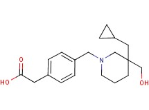 (4-{[3-(cyclopropylmethyl)-3-(hydroxymethyl)-1-piperidinyl]methyl}phenyl)acetic acid