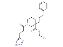 ethyl 3-(3-phenylpropyl)-1-[3-(1H-pyrazol-4-yl)propanoyl]-3-piperidinecarboxylate