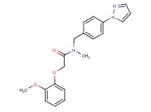 2-(2-methoxyphenoxy)-N-methyl-N-[4-(1H-pyrazol-1-yl)benzyl]acetamide
