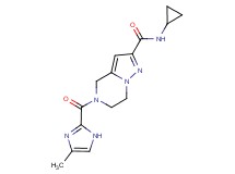 N-cyclopropyl-5-[(4-methyl-1H-imidazol-2-yl)carbonyl]-4,5,6,7-tetrahydropyrazolo[1,5-a]pyrazine-2-carboxamide