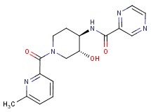 N-{(3R*,4R*)-3-hydroxy-1-[(6-methylpyridin-2-yl)carbonyl]piperidin-4-yl}pyrazine-2-carboxamide
