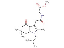 methyl N-[(1-isobutyl-2,6,6-trimethyl-4-oxo-4,5,6,7-tetrahydro-1H-indol-3-yl)acetyl]glycinate