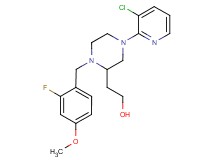 2-[4-(3-chloro-2-pyridinyl)-1-(2-fluoro-4-methoxybenzyl)-2-piperazinyl]ethanol