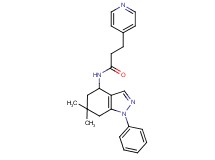 N-(6,6-dimethyl-1-phenyl-4,5,6,7-tetrahydro-1H-indazol-4-yl)-3-(4-pyridinyl)propanamide