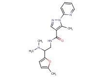 N-[2-(dimethylamino)-2-(5-methyl-2-furyl)ethyl]-5-methyl-1-pyridin-2-yl-1H-pyrazole-4-carboxamide