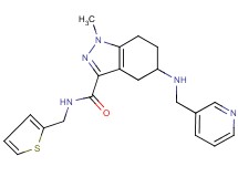1-methyl-5-[(3-pyridinylmethyl)amino]-N-(2-thienylmethyl)-4,5,6,7-tetrahydro-1H-indazole-3-carboxamide