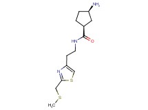 rel-(1S,3R)-3-amino-N-(2-{2-[(methylthio)methyl]-1,3-thiazol-4-yl}ethyl)cyclopentanecarboxamide hydrochloride