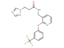 3-(1H-1,2,4-triazol-1-yl)-N-({2-[3-(trifluoromethyl)phenoxy]-3-pyridinyl}methyl)propanamide