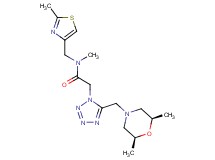 2-(5-{[(2R*,6S*)-2,6-dimethyl-4-morpholinyl]methyl}-1H-tetrazol-1-yl)-N-methyl-N-[(2-methyl-1,3-thiazol-4-yl)methyl]acetamide
