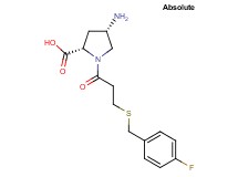 (4S)-4-amino-1-{3-[(4-fluorobenzyl)thio]propanoyl}-L-proline