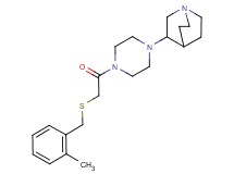 3-(4-{[(2-methylbenzyl)thio]acetyl}-1-piperazinyl)quinuclidine