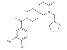 9-(4-hydroxy-3-methylbenzoyl)-2-(tetrahydrofuran-2-ylmethyl)-2,9-diazaspiro[5.5]undecan-3-one
