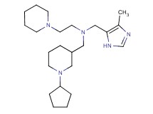 N-[(1-cyclopentyl-3-piperidinyl)methyl]-N-[(4-methyl-1H-imidazol-5-yl)methyl]-2-(1-piperidinyl)ethanamine