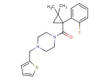 1-{[1-(2-fluorophenyl)-2,2-dimethylcyclopropyl]carbonyl}-4-(2-thienylmethyl)piperazine