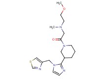(2-methoxyethyl)methyl(2-oxo-2-{3-[1-(1,3-thiazol-4-ylmethyl)-1H-imidazol-2-yl]piperidin-1-yl}ethyl)amine